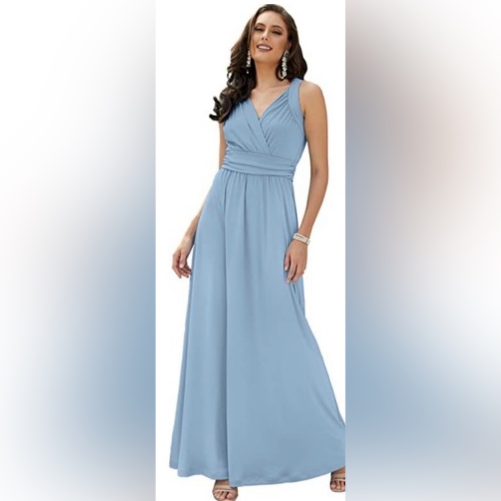 KOH KOH Womens Long Sleeveless Flowy Bridesmaid Cocktail Evening Gown Maxi Dress